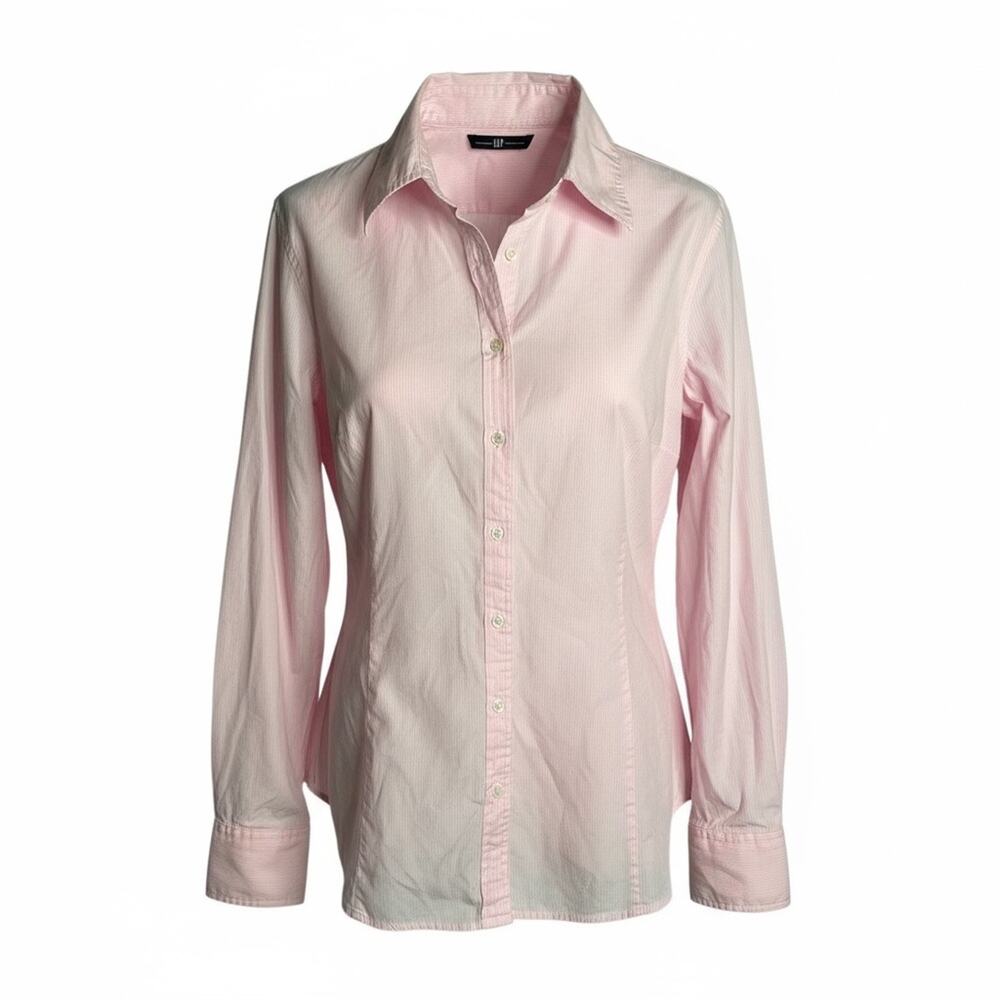 Gap Pink & White Striped Button Down Shirt 16